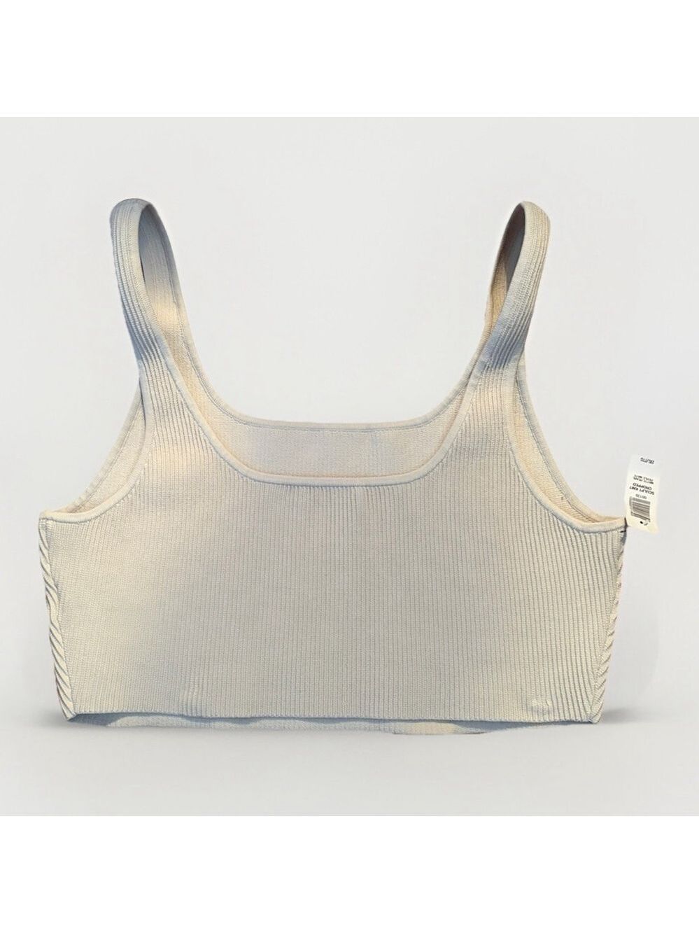 Aritzia Babaton Sculpt Knit Crop Top 2XL - Matte Pearl NWT - Picture 2 of 9